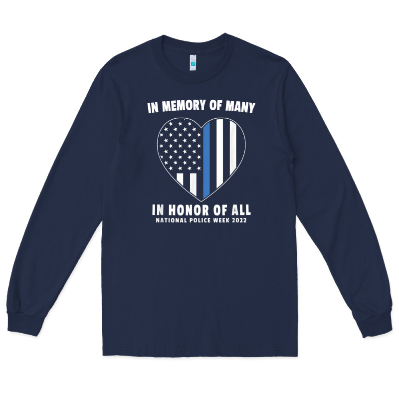 National Police Week Shirt In Memory And Honor Us Flag Long Sleeve Tee by linhVisuals | Teevron