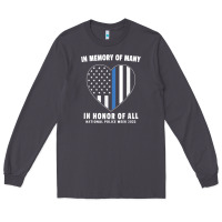 Smoke national police week shirt in memory and honor us flag Long Sleeve Tee - linhVisuals