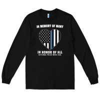 Black national police week shirt in memory and honor us flag Long Sleeve Tee - linhVisuals