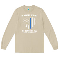 Mushroom national police week shirt in memory and honor us flag Long Sleeve Tee - linhVisuals