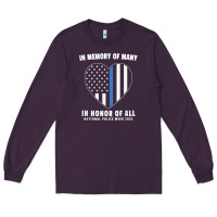 Plum national police week shirt in memory and honor us flag Long Sleeve Tee - linhVisuals