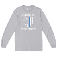 Moon Dust national police week shirt vintage blue line american flag Long Sleeve Tee - linhVisuals