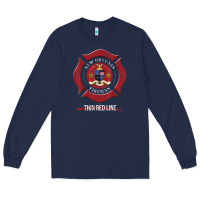 Navy new orleans firefighter shirt firefighter gifts louisiana Long Sleeve Tee - linhVisuals