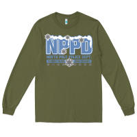Army Green north pole police department Long Sleeve Tee - linhVisuals