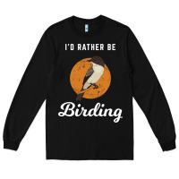 Black birding birdwatching eastern phoebe Long Sleeve Tee - linhVisuals