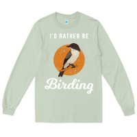 Matcha birding birdwatching eastern phoebe Long Sleeve Tee - linhVisuals