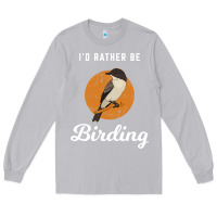 Moon Dust birding birdwatching eastern phoebe Long Sleeve Tee - linhVisuals