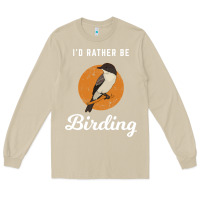 Mushroom birding birdwatching eastern phoebe Long Sleeve Tee - linhVisuals