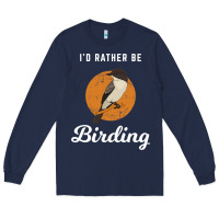 Navy birding birdwatching eastern phoebe Long Sleeve Tee - linhVisuals