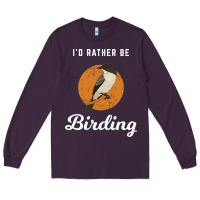 Plum birding birdwatching eastern phoebe Long Sleeve Tee - linhVisuals