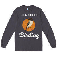 Smoke birding birdwatching eastern phoebe Long Sleeve Tee - linhVisuals