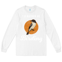 White birding birdwatching eastern phoebe Long Sleeve Tee - linhVisuals