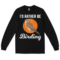 Black birding birdwatching kestrel bird bird Long Sleeve Tee - linhVisuals