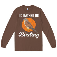 Chestnut birding birdwatching kestrel bird bird Long Sleeve Tee - linhVisuals