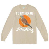 Mushroom birding birdwatching kestrel bird bird Long Sleeve Tee - linhVisuals
