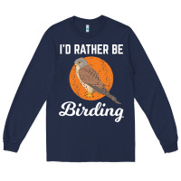 Navy birding birdwatching kestrel bird bird Long Sleeve Tee - linhVisuals