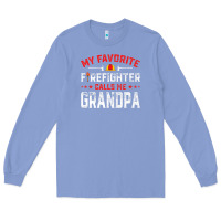 Colony Blue mens father's day my favorite firefighter calls me grandpa premium Long Sleeve Tee - linhVisuals