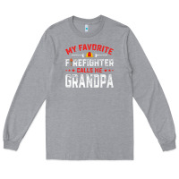 Heather Grey mens father's day my favorite firefighter calls me grandpa premium Long Sleeve Tee - linhVisuals