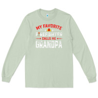 Matcha mens father's day my favorite firefighter calls me grandpa premium Long Sleeve Tee - linhVisuals
