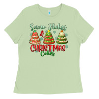 Matcha snow flakes and christmas cakes Ladies Tee - FaDigitalArtStudio