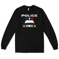 Black cool policeman law enforcement deputy kawaii police mobile premium Long Sleeve Tee - linhVisuals