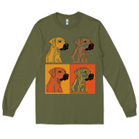 Army Green rhodesian ridgeback t  shirt rhodesian ridgeback dog gift idea t  shir Long Sleeve Tee - linhVisuals