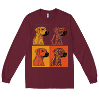 Burgundy rhodesian ridgeback t  shirt rhodesian ridgeback dog gift idea t  shir Long Sleeve Tee - linhVisuals