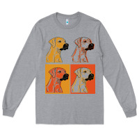 Heather Grey rhodesian ridgeback t  shirt rhodesian ridgeback dog gift idea t  shir Long Sleeve Tee - linhVisuals