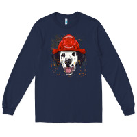 Navy dalmatian firefighter dalmatian dog lover Long Sleeve Tee - linhVisuals