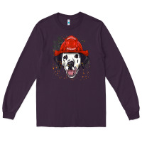 Plum dalmatian firefighter dalmatian dog lover Long Sleeve Tee - linhVisuals