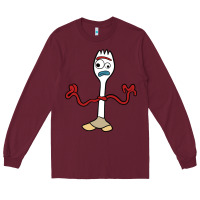 Burgundy forky Long Sleeve Tee - linhVisuals