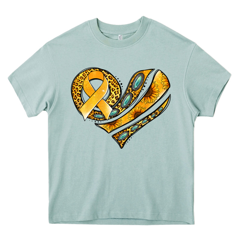 Childhood Cancer Awareness Heart Heavy Core Tee by Jasminsmagicworld | Teevron