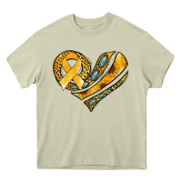 Mossy childhood cancer awareness heart Heavy Core Tee - Jasminsmagicworld