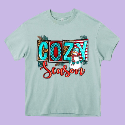 Cozy Season Heavy Core Tee Designed By Oliviacreatesart