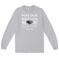 Moon Dust police & firefighter mom, i raised mine fireman mothers day Long Sleeve Tee - linhVisuals