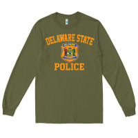 Army Green delaware state police Long Sleeve Tee - linhVisuals
