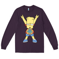 Plum groovy bart Long Sleeve Tee - linhVisuals