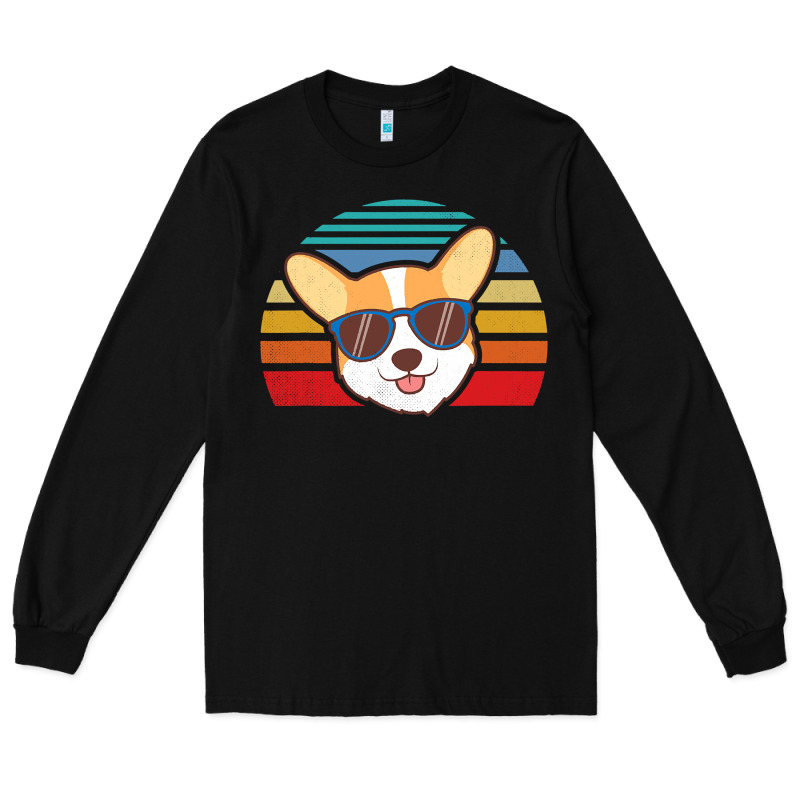 Cool Corgi Vintage 80s Dog Lover Long Sleeve Tee by linhVisuals | Teevron