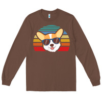 Chestnut cool corgi vintage 80s dog lover Long Sleeve Tee - linhVisuals