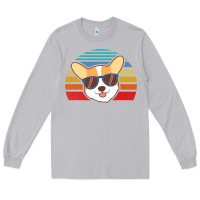 Moon Dust cool corgi vintage 80s dog lover Long Sleeve Tee - linhVisuals