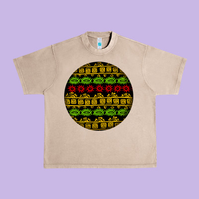 African Masks Round Earrings Urban Heavy Tee Designed By Bundleandbundleshop