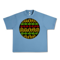 Pebble Blue african masks round earrings Urban Heavy Tee - BundleAndBundleShop