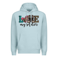 Blue Mist armed forces day love my soldier Premium Hoodie - Artiststas