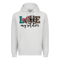 Dove Grey armed forces day love my soldier Premium Hoodie - Artiststas