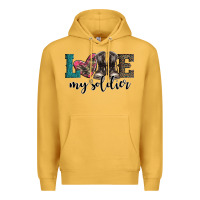 Mustard armed forces day love my soldier Premium Hoodie - Artiststas