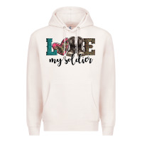 Pale Pink armed forces day love my soldier Premium Hoodie - Artiststas