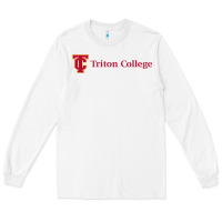 White triton college Long Sleeve Tee - linhVisuals