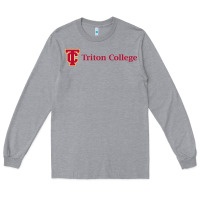 Heather Grey triton college Long Sleeve Tee - linhVisuals