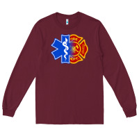 Burgundy emt firefighter ems fire first responder premium Long Sleeve Tee - linhVisuals