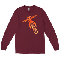 Burgundy fat bike mountain biking Long Sleeve Tee - linhVisuals